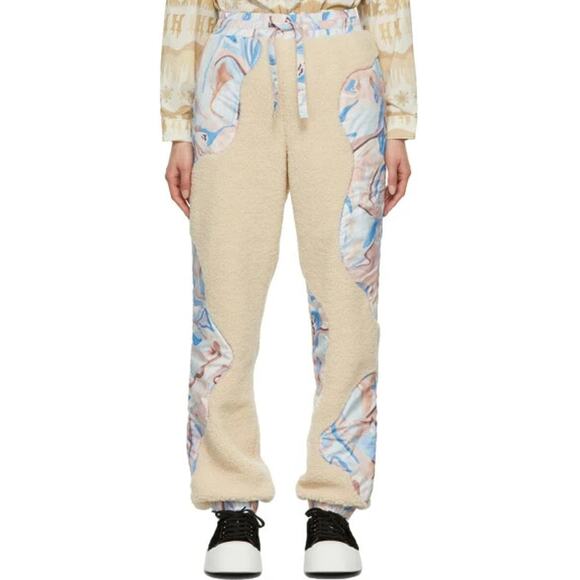 New HELMSTEDT Pants Medium Multicolor Paisley Print Off-White Suave Lounge Teddy - Picture 1 of 7
